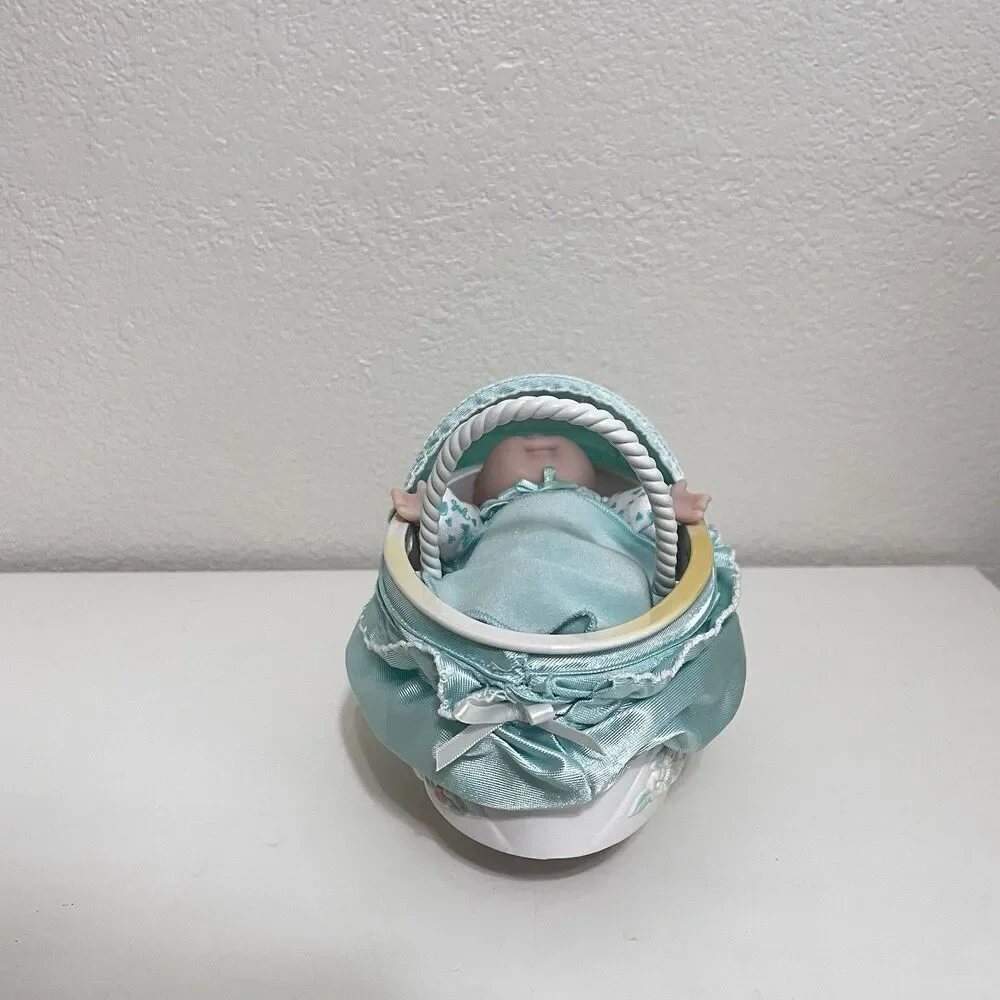 Vintage Cabbage Patch Kids Doll Magic Nursery Cradle Carriage Green Set 1998